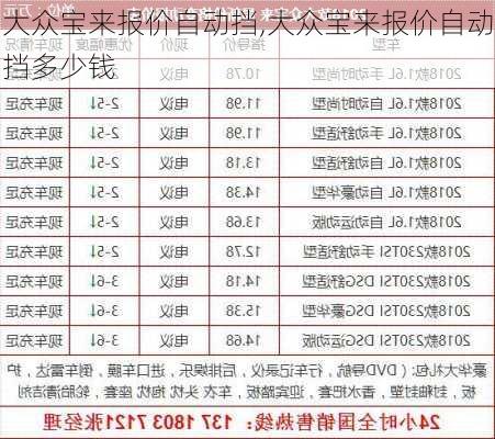 大众宝来报价自动挡,大众宝来报价自动挡多少钱