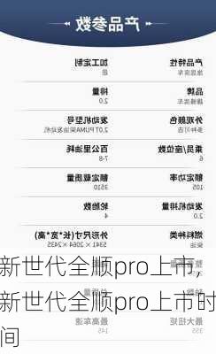 新世代全顺pro上市,新世代全顺pro上市时间